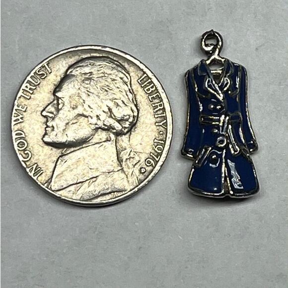 Blue Jacket Coat Charm for Bracelet or Necklace. Women's. Jewelry - Picture 3 of 3